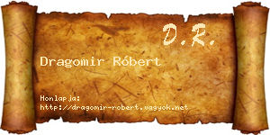 Dragomir Róbert névjegykártya